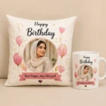 Personalised Photo Cushion & Mug Set – Arabic or English - Image 2