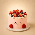 Smiley Face Cake with Heart Hands – 3D - Image 2