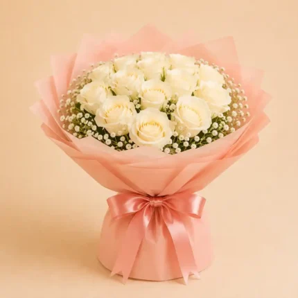White Rose Bouquet - Multi Variants