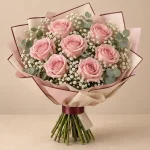 Blush Pink Rose Bouquet - Image 2