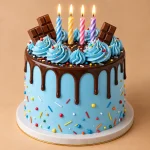 Chocolate Sprinkle Birthday Cake – Pink, Yellow or Blue - Image 3