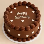 Classic Heart Cake with Message - Image 2
