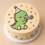 Cute Dinosaur Kids Birthday Cake - Image 4
