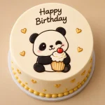 Cute Panda Kids Birthday Cake - Image 3