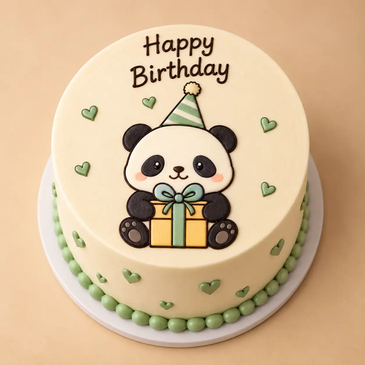 Cute Panda Kids Birthday Cake Cute Panda Kids Birthday Cake - Image 1