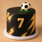 Football Birthday Cake – Name & Number - Image 3