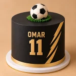 Football Birthday Cake – Name & Number - Image 2