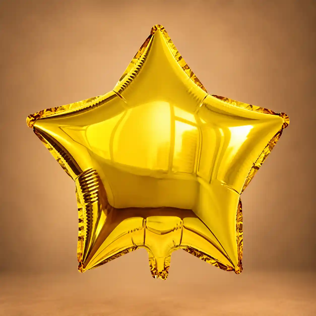 بالون فويل على شكل نجمة ذهبية Metallic gold star-shaped foil balloon for birthdays and celebrations