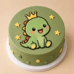 Green Dinosaur Kids Birthday Cake