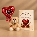 Love Teddy, Balloon & Card Gift Set