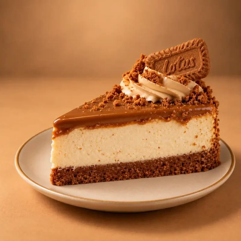 Lotus Biscoff Cheesecake Slice | Wardeina