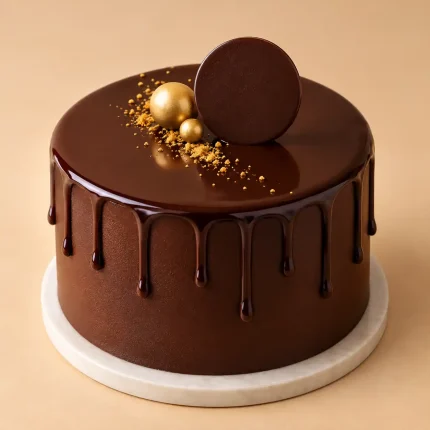 Luxury chocolate celebration cake collection in three sophisticated modern designs