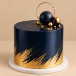 Navy & Gold Luxury Cake - Image 2