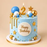 Number Birthday Cake with Candles - Image 3