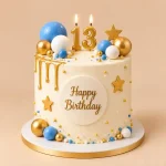 Number Birthday Cake with Candles - Image 4