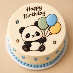 Cute Panda Kids Birthday Cake - Image 3