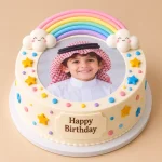 Rainbow Photo Cake for Kids - Image 2