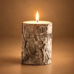 Rustic Wood Scented Candle