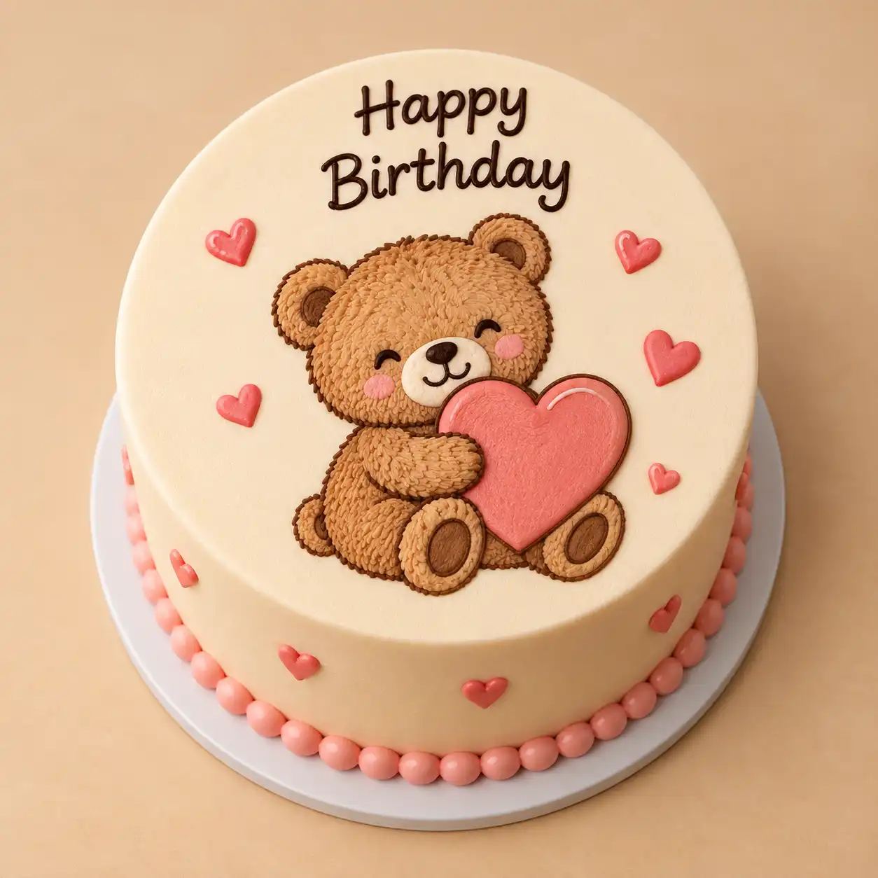 Teddy Bear Love & Birthday Cake Teddy Bear Love & Birthday Cake - Image 1